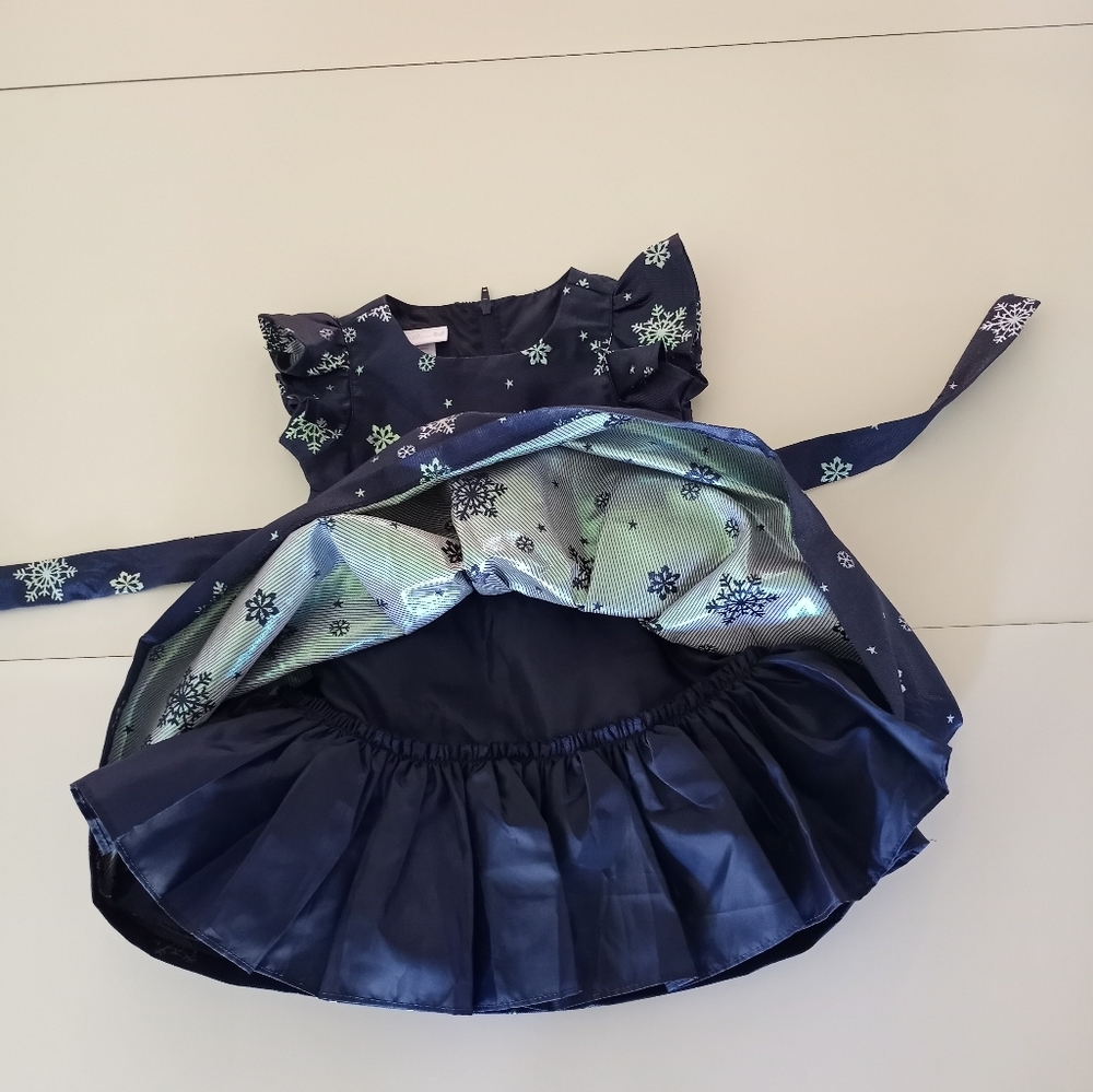 Bonnie Jean Snowflake Christmas Dress Toddler Girls Size 2T - Picture 9 of 14